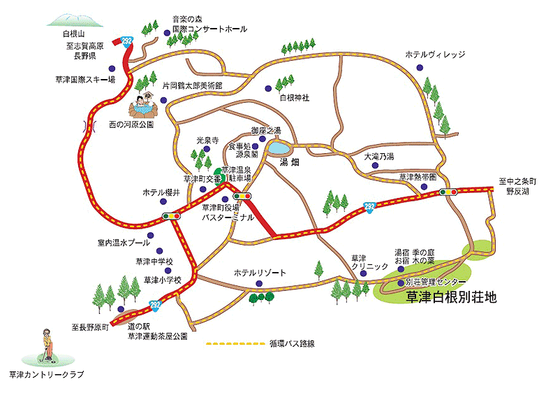 温泉付き別荘地図